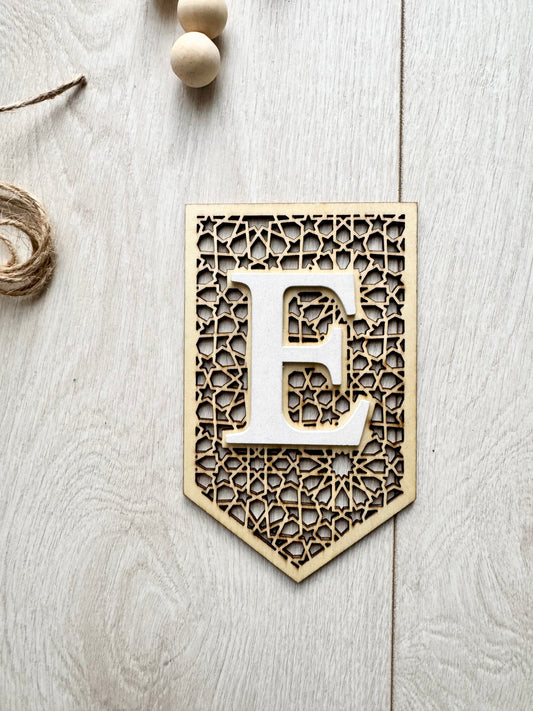 Wooden 'Eid Mubarak' Bunting