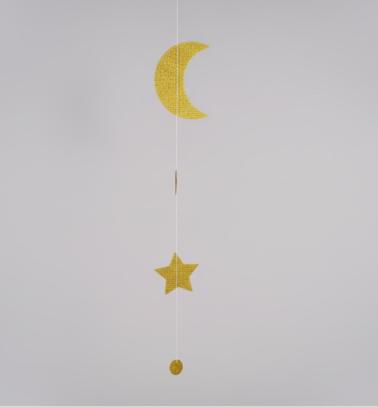 Gold Glitter String Decoration
