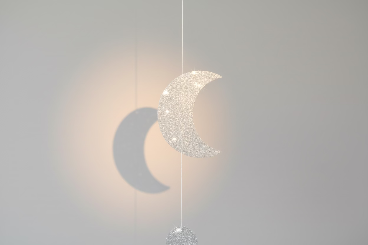 Silver Glitter String Decoration